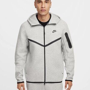 Nike Tech Fleece Windrunner Hoodie Dark Grey Heather HV0949-063 Men's Sizes